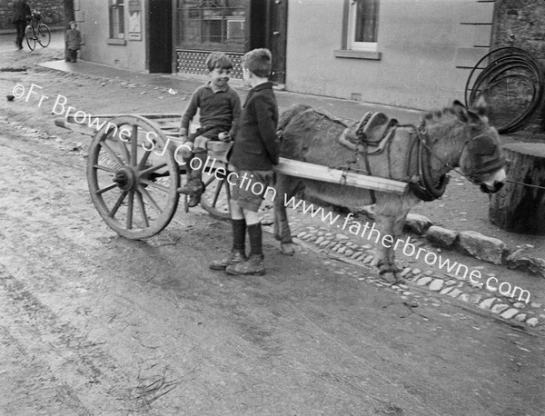 BOYS WITH DONKEY AND CART